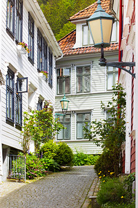 美丽的小街道在伯尔根诺威图片