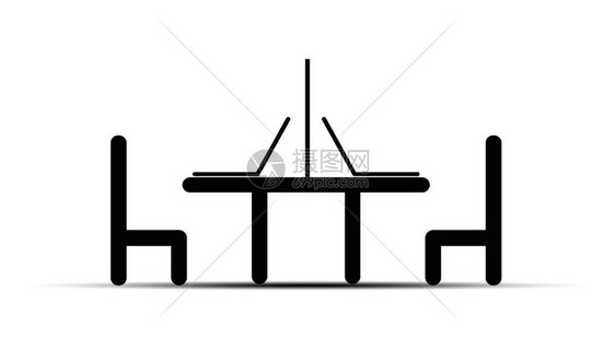 桌子上两台笔记本电脑桌椅旁边平板设计图片