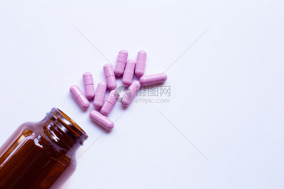 白用瓶装紫色药丸白用图片
