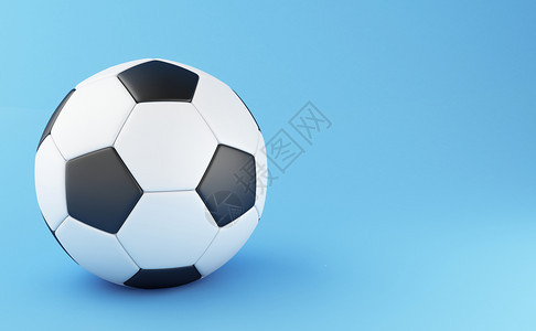 3个插图浅蓝色背景的足球体育概念图片