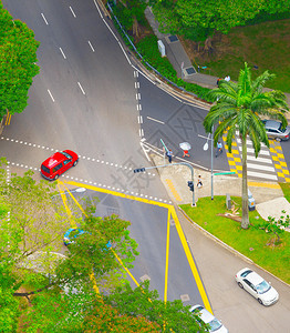 什加波尔的公路交通空中观察图片