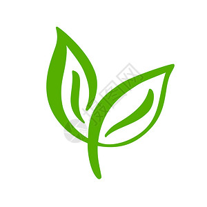 图标设计茶叶绿的标志生态自然要素矢量图标生态素物书法图茶叶绿的标志生态素物书法图背景