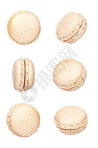 法国象牙白马卡龙甜饼图片
