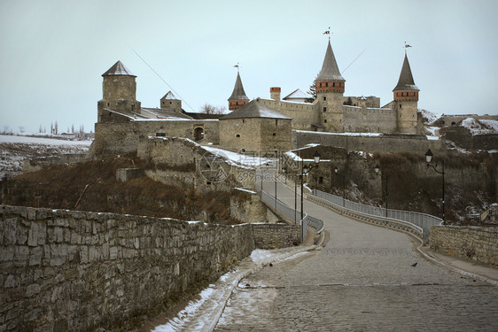 古老的石头堡垒卡梅内茨波多斯基乌克林图片