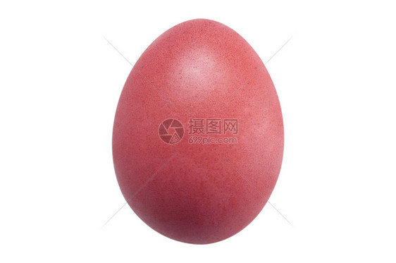 白色背景的有机紫或红色东面鸡蛋易于切割的细边图片