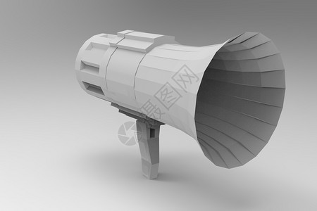 白色背景上的牛角3D翻接牛角图片