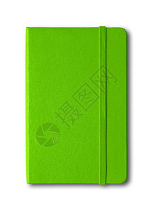 绿色封闭笔记本模型在白色上隔离绿封闭笔记本在白色上隔离图片