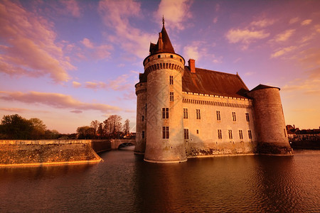 2019年著名的中世纪城堡在日出洛瓦尔河谷弗朗茨边古老的城堡从14世纪末开始图片