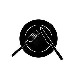 刀叉插画