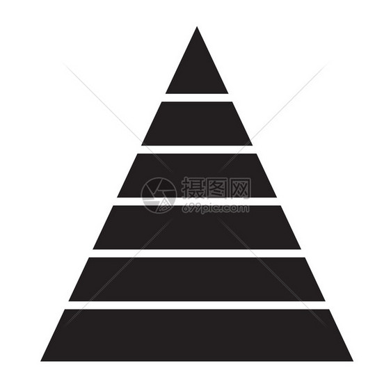 白色背景上的金字塔图表标金字塔示符号平板样式您的网站设计标识应用程序ui的金字塔图表标图片