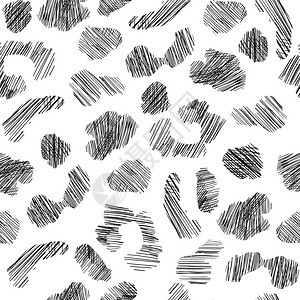 grune豹皮无缝模式抽象动物毛绒壁纸单色黑白背景野生非洲猫重复说明概念潮流织物纺品设计抽象动物毛皮壁纸图片