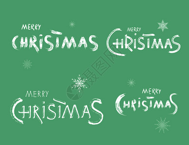 圣诞节手写字母节日卡片设计图片