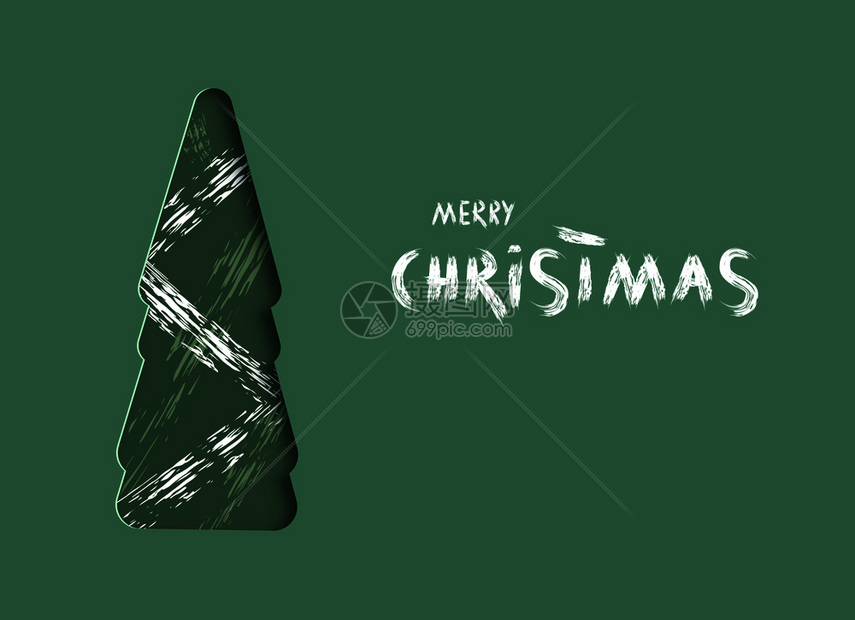 手写的字母上面着脱落的圣诞树创作文字上面写着节日设计卡片和横幅的装饰矢量图示插画图片下载 正版图片 摄图网