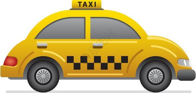 黄色出租车平面说明图图片