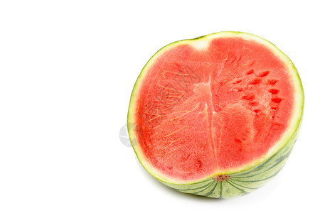 红西瓜开胃菜孤立在白色背景上图片