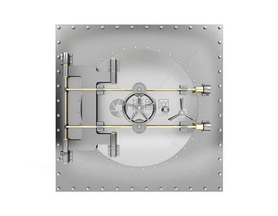 银行保险箱和关闭银行金库门图片