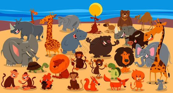 卡通可爱动物插图图片
