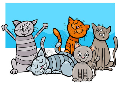 可爱的小猫插画图片下载 正版图片 摄图网