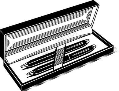 手绘 文具手绘文具盒插画