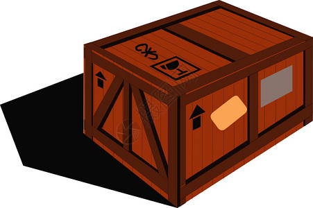 木箱插画_ 木箱卡通_ 木箱插图_手绘_板绘_摄图网