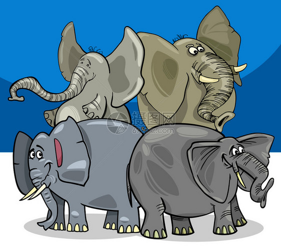 卡通可爱的大象图片