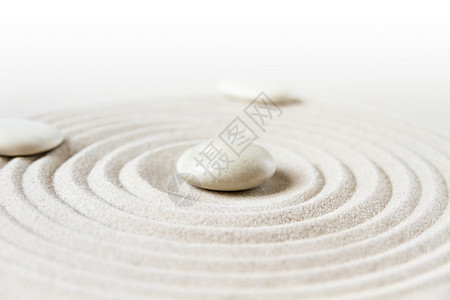 沙子上的白宝石日本花园背景情况花园背景情况图片