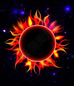 红色太阳矢量元素图片