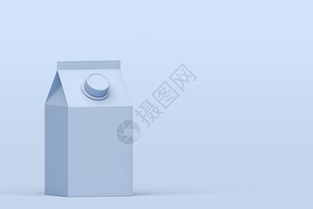 牛奶果汁或其他饮料的蓝色容器图片