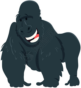 喜悦大猩猿动物品味的漫画插图图片