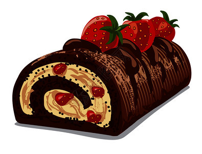 草莓巧克力蛋糕插图图片