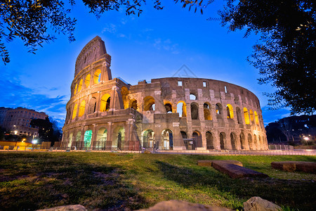 古老的黎明观赏名贵的永恒城市里程碑意大利的首都图片