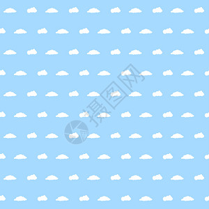 纹理卡通矢天无缝背景有空和云插图eps10插画