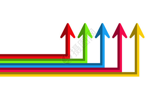 不同长度的彩色箭头图片