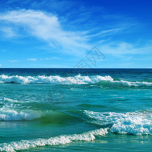 美丽的海景和蓝色天空沙滩美丽的景色图片