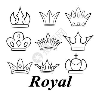 国王和王后的建筑物插画