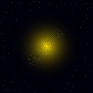 蓝色背景的黄球仿制星空中的太阳用于设计和装饰图片