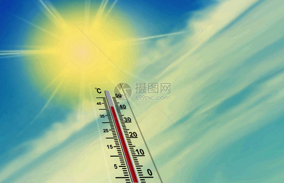 气温超过40摄氏度的温度计图片