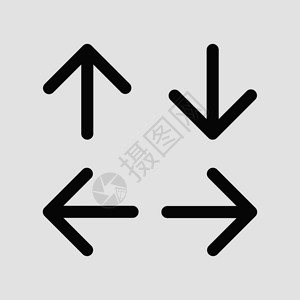 左上向下指针eps10一组用于网站或应程序的主箭头右下向指针图片素材