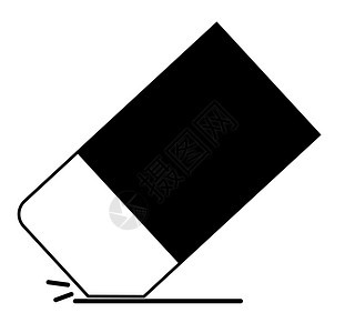白色背景上的橡皮图示用于网站设计标识应用程序即平板样式的橡皮图示图片
