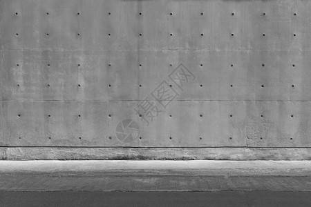 黑色灰混凝土纹理墙和地板抽象背景图片