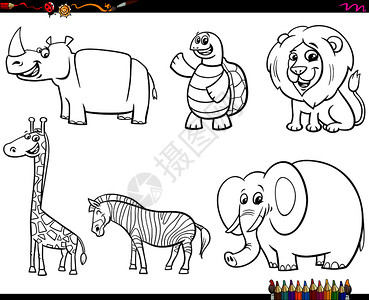 人冬天野兽滑稽字符收藏的漫画插图插画