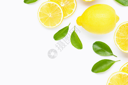 新鲜柠檬片图片