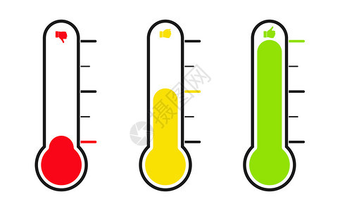 温度不同程的计情绪或投票的反射平板设计图片