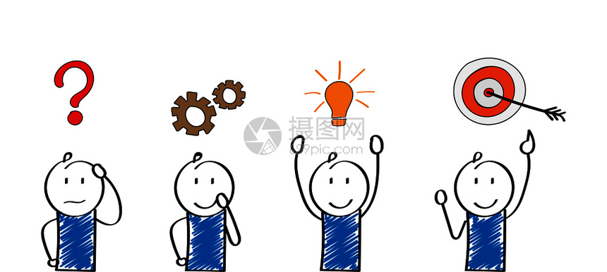 业务实施启动解决问题卡通人物平板设计等阶段插画图片下载-正版图片303538026-摄图网