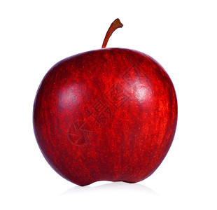 白色背景上的新红苹果图片