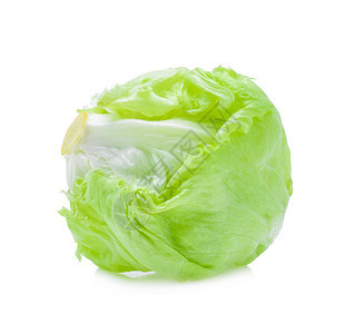 白色背景的绿冰山生菜图片