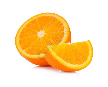 白底孤立的橙色果实背景图片