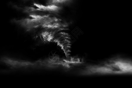 3d造成一场大风暴产生龙卷孤立在黑色背景插图背景图片