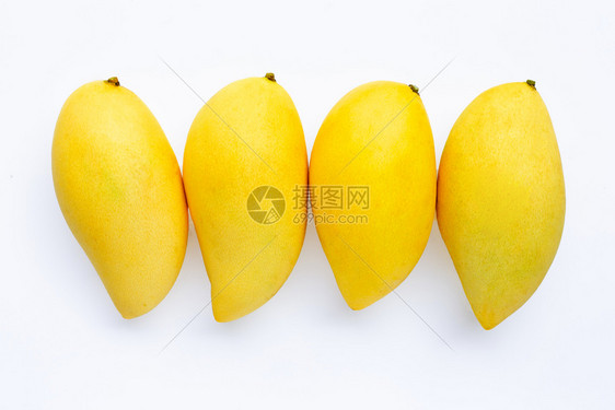 黄芒果热带实多汁和甜美的顶部景色图片
