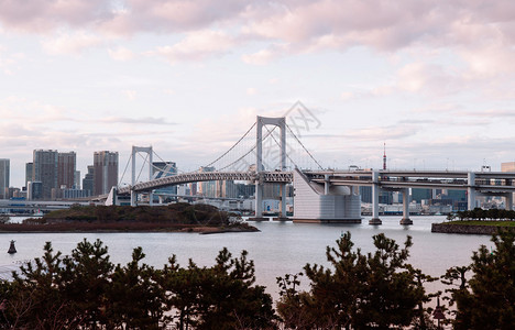 odaib彩虹桥和toky湾城市景色图片